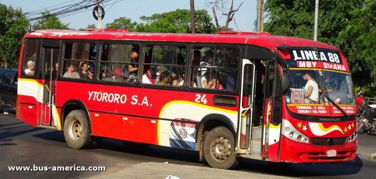 Mercedes-Benz OF -Neobus Spectrum (en Paraguay) - Ytororo
KAN804

Línea 88 (Asunción), unidad 24
