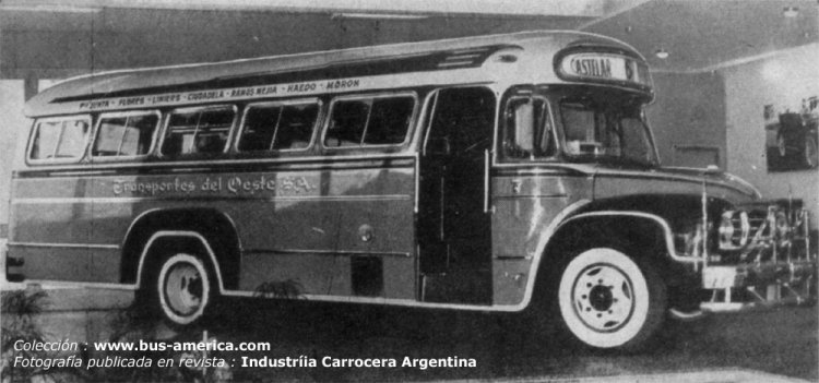 Bedford J6LZ1 - La Carrocera del Sud - Transportes del Oeste
Fotografía de : ¿La Carrocera del Sud?
Publicado en revista : Industria Carrocera Argentina , 1966
