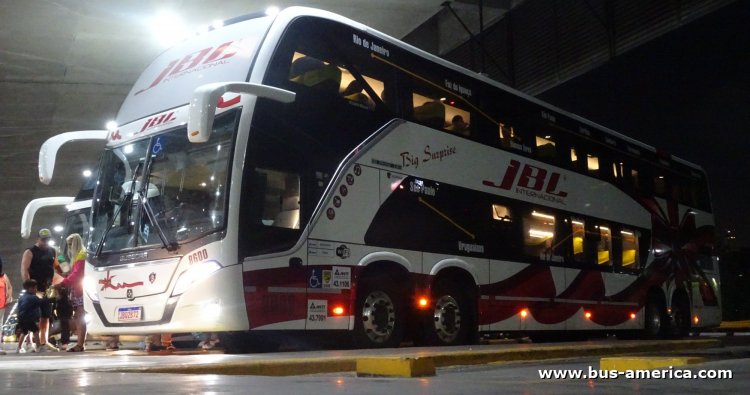 Scania K 440 - Busscar Vissta Buss DD - JBL
JBQ 2B72

JBL, unidad 8600
Linha internacional entre Brasil & Argentina
