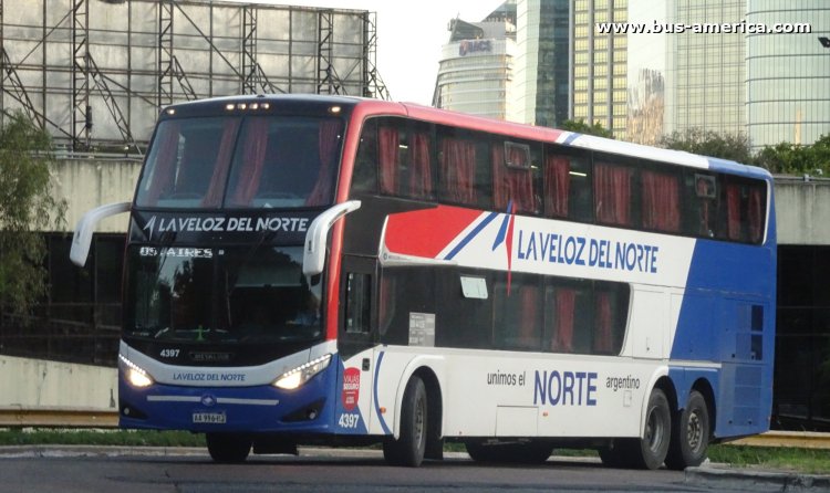 Scania K 400 B - Metalsur Starbus 3 405 - La Veloz del Norte 
AA 996 HJ
[url=https://galeria.bus-america.com/displayimage.php?pid=60873]https://galeria.bus-america.com/displayimage.php?pid=60873[/url]

La Veloz del Norte, interno 4397
