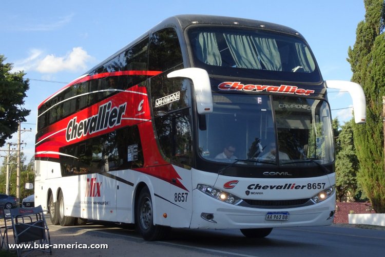 Scania K 400 B - Comil Campione DD (en Argentina) - Chevallier
AA 963 BB
[url=https://bus-america.com/galeria/displayimage.php?pid=58938]https://bus-america.com/galeria/displayimage.php?pid=58938[/url]

Chevallier, interno 8657
