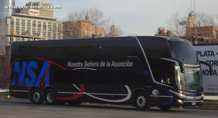 Scania K - Marcopolo G7 Paradiso 1800 DD (para Paraguay) - NSA
BZD 985

NSA, unidad 985
