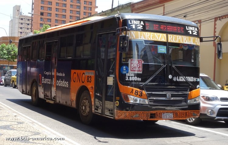 Zhong Tong Bus Sunny LCK6109DG (en Paraguay) - Magno
BTX 245

Línea 12 (Asunción), interno 83
