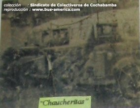 Chevrolet
Fotografo desconocido (posible publicacin de diario local)
Coleccin : Sindicato de Colectiveros de Cochabamba
