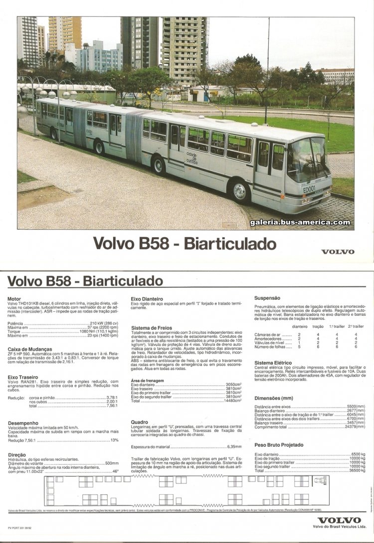 Volvo B 58 Biarticulado
Folleto
