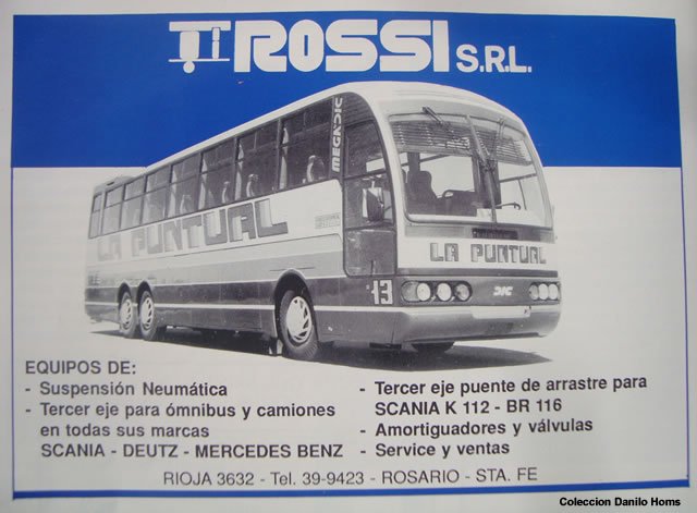 la puntual
Publicidad de : Rossi S.R.L.
Colección de : Danilo Homs
Extraida de : www.solobus.com.ar

