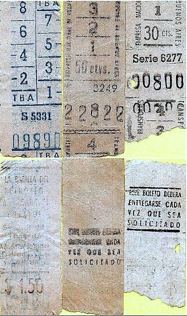 Empresa Nacional de Transportes - Transportes de Buenos Aires
Boletos de T.B.A. , de distintas épocas
Colección: Gamba 28x40
Palabras clave: Gamba / TBA
