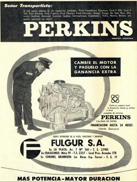 Publicidad de Perkins
Publicidad de los motores Perkins
Aplicables a los coches de transporte urbano de pasajeros y otros
Palabras clave: Gamba / perk