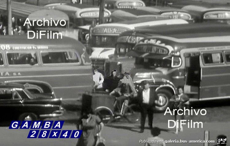 Bedford D5LZ1 - Los Criollos - L.N.U.
Línea 108 - Interno 7
Zona de Retiro, se va un coche de D.O.T.A., muy probable carrozado por Vaccaro, se ven varios más, entre ellos de T.A.R.S.A., línea 115

Imagen editada de un video del Archivo DiFilm
Captura: Gamba 28x40
Palabras clave: Gamba / 108