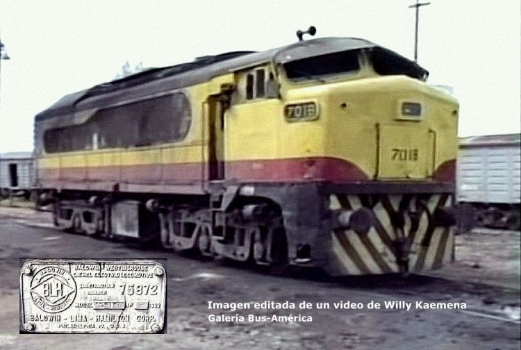 Baldwin - Lima - Hamilton  (en Argentina) - Ferrocarriles Argentinos
Línea General Roca - N° 7018

Imagen editada de un video de Willy Kaemena
Capttura: Gamba 28x40
Palabras clave: Gamba / FFCC