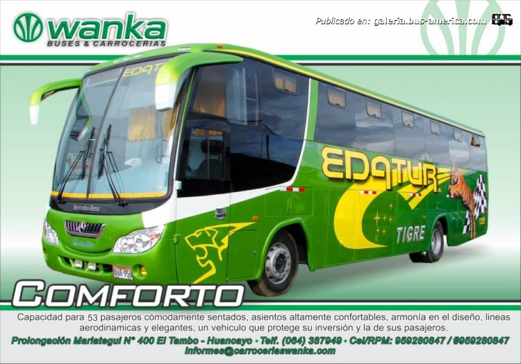 Mercedes-Benz OF - Wanka Conforto - Edatur
B6R-956

Folleto: Wanka Buses & Carrocerías
