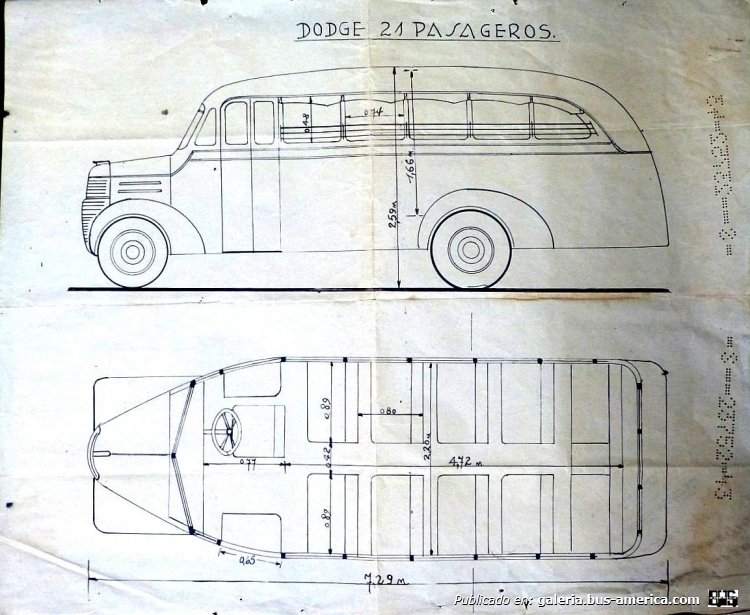 Dodge (Chrysler) 1942
Plano de una carrocera, presentado ante las autoridades para su aprobación

Extraído de "www.mercadolibre.com"
