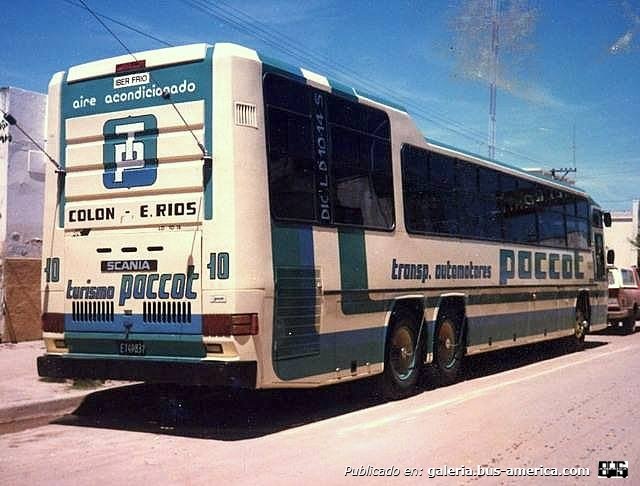 Scania - D.I.C. - Paccot
E 149831
Interno 10

Fotografía: Autor desconocido
Publicada en el facebook "Pueblo Liebig Entre Ríos"

http://galeria.bus-america.com/displayimage.php?pid=36654
