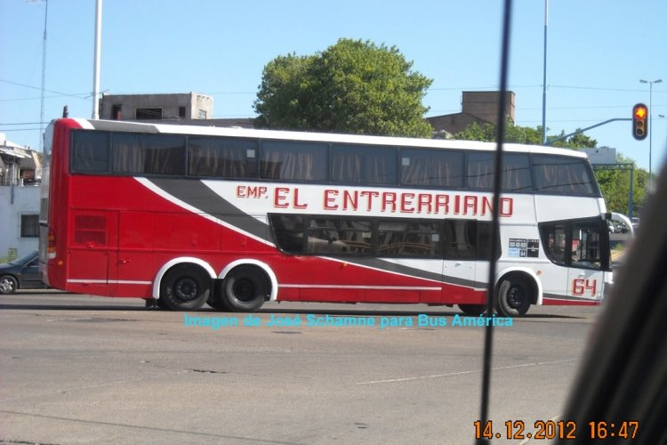 Scania - Marcopolo (en Argentina) - El Entrerriano - 64
Reedición de El Entrerriano luego de la separación de Basa con Costera Criolla.          
