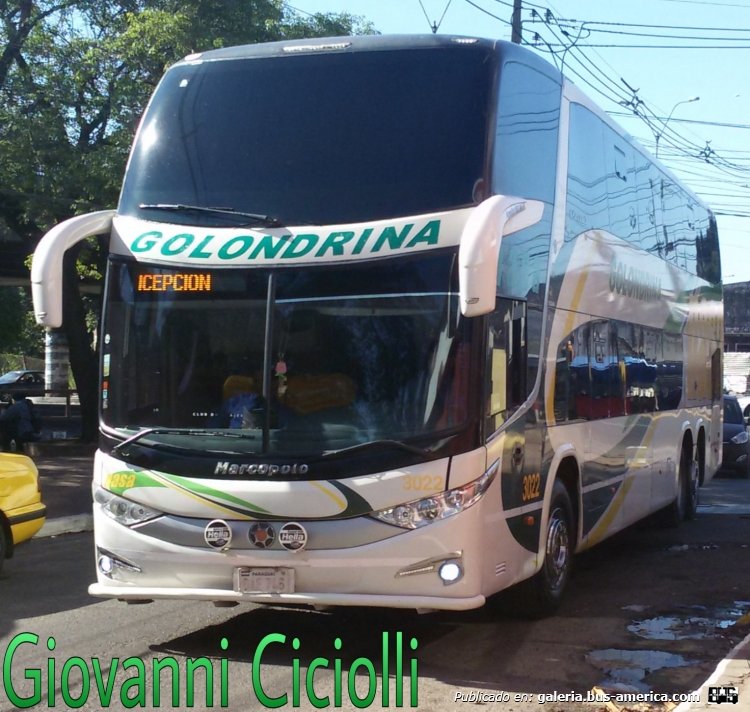 NASA Golondrina Interno 3022 Frontal
Matricula DAE 746
Este bus es uno de los 20 nuevos buses que trajo esta empresa en enero de este año 2015
