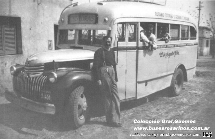 Chevrolet - GM - Coop. Obrera de Transporte Automotor 22 de Agosto Ltda.
461

22 de Agosto (Prov. Sta. Fe)
Ex CTCBA (Buenos Aires)

Fueron los comienzos de Gral. Güemes el 4 de Junio de 1952
Palabras clave: GUEMES ROSARIO