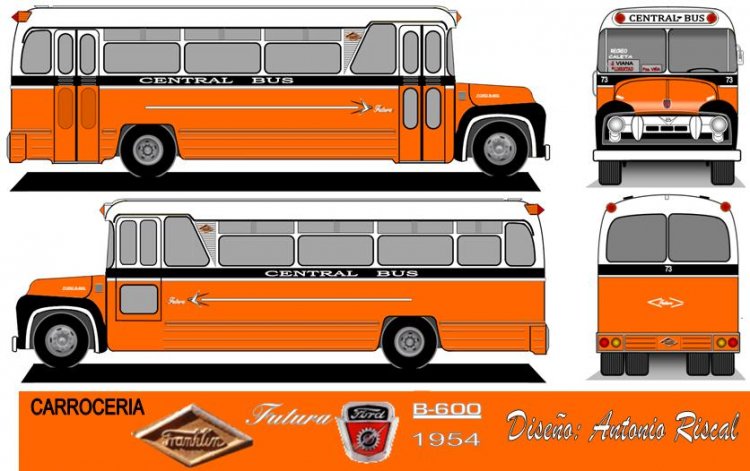 Ford B 600 - Franklin Futura - Central Bus
Dibujo: Antonio Riscal

Puede conocer la historia de esta carrocera en: [url=https://www.bus-america.com/CHcarrocerias/Franklin/Franklin-histo.php]Historia de carrocerías Franklin[/url]
